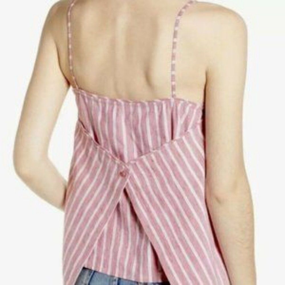 Leith Red Ruffled Back Tank Top - Picture 2 of 7